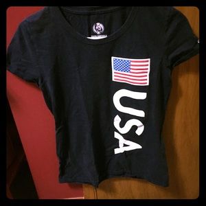 Short sleeve shirt navy blue fits like a small.